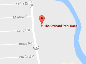 Map showing 154 Orchard Park Road, West Seneca NY